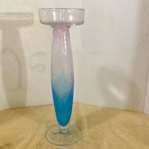 Glass candle holder